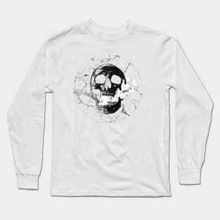 Halloween aesthetics skull devil ghost spooky creepy skeleton moon marble butterfly retro vintage gothic horror Long Sleeve T-Shirt